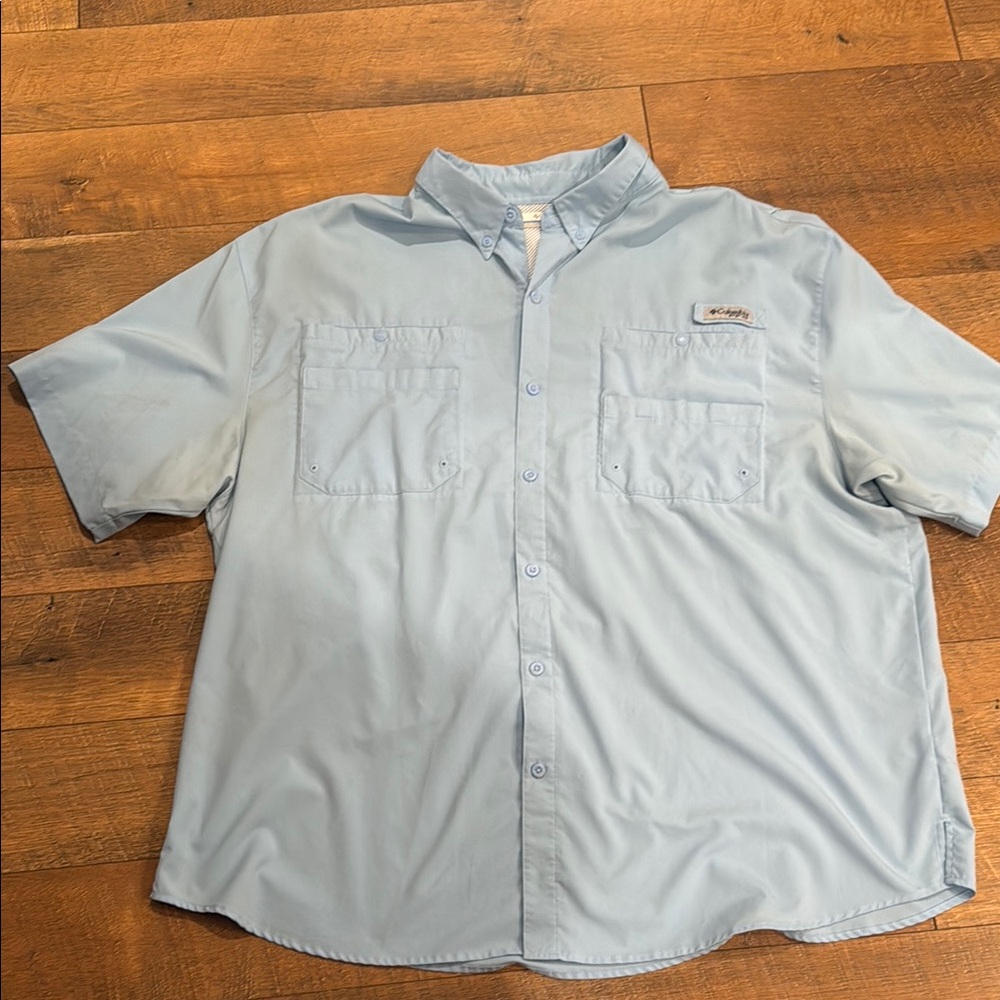 Columbia Light Blue Short Sleeve Shirt